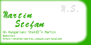 martin stefan business card